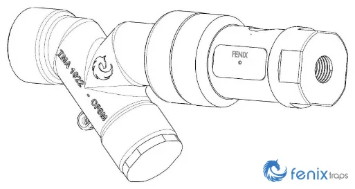 Dibujo técnico de la trampa de vapor Fenix AM