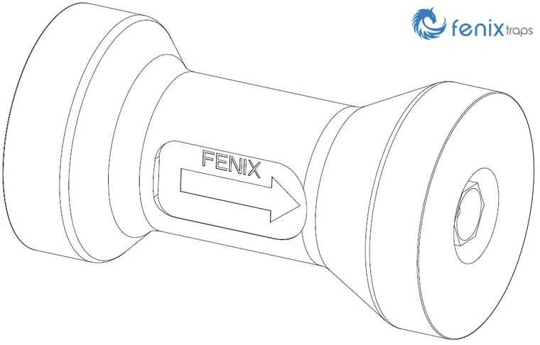 Dibujo técnico de la trampa de vapor Fenix WF